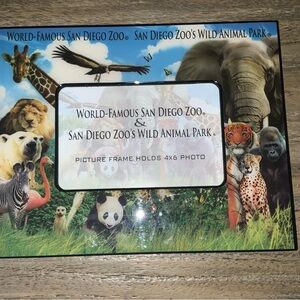 San Diego Zoo Wildlife Picture Frame Holds 4 X 6 Photo- Multicolor